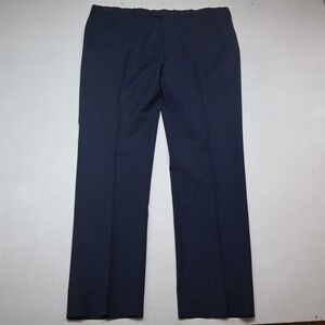 JB Britches 44x34 Blue Check 100% Wool Torino Classic Straight Dress Mens Pants
